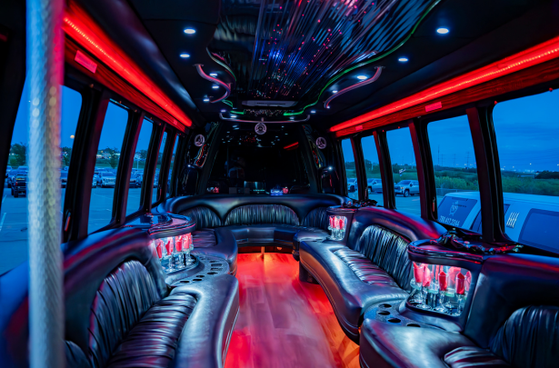 Black-Ford-F550-Party-Bus-interior