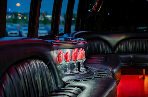 Black-Ford-F550-Party-Bus-interior